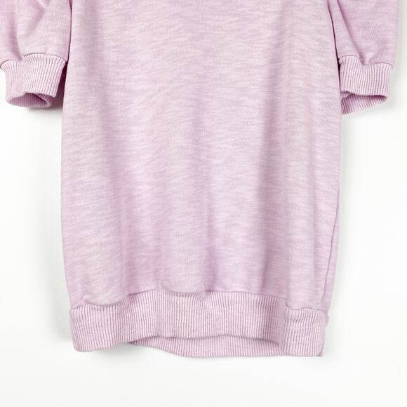 Loft Puff Sleeve Sweatshirt Tee Lavender Short Sleeve Romantic Women Size Small - Picture 5 of 11